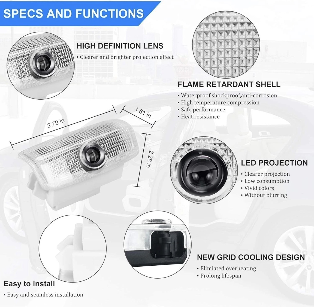 Infiniti LED Door Logo Welcome Light view 2